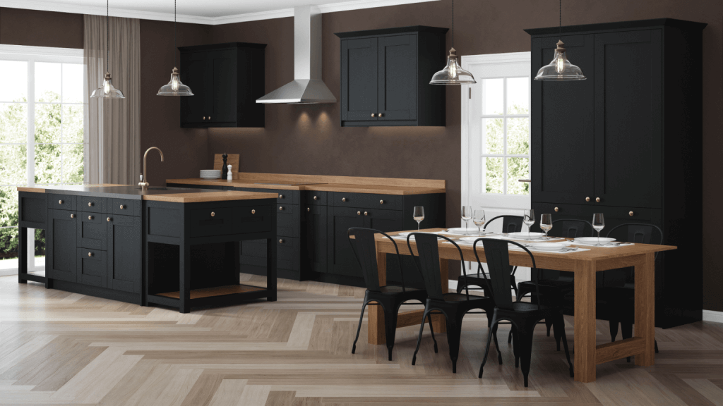 chocolate brown trend as seen in a modern kitchen 